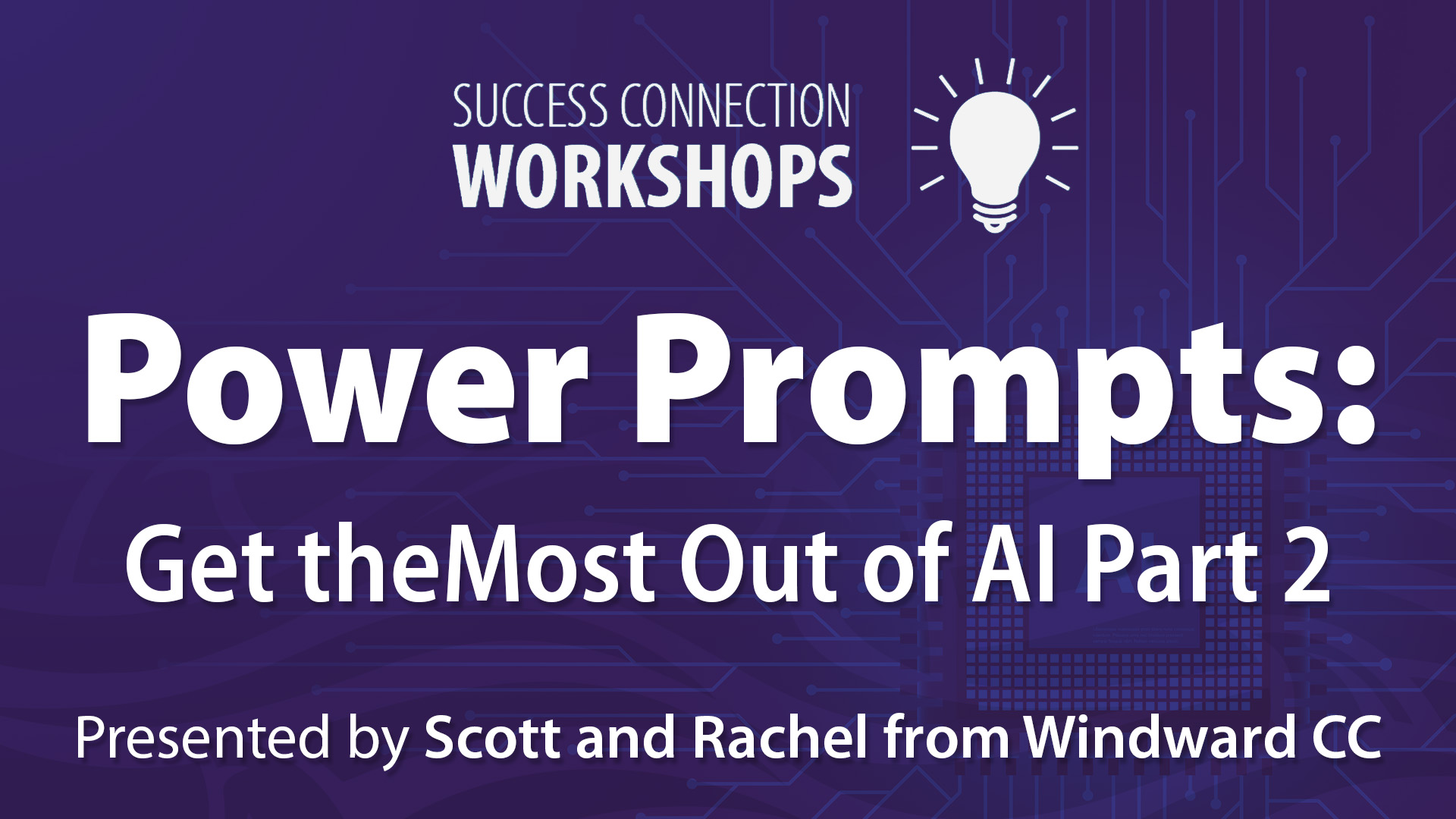 Success Connection Workshops: Power Prompts